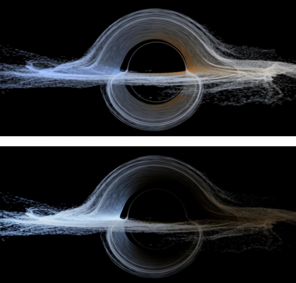 Dibujo20150213 doppler effect - liouville emission - gargantua black-hole - interstellar - thorne