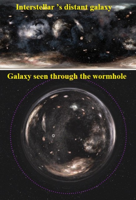 Dibujo20150213 insterstellar movie - distant galaxy - seen through wormhole - AJP