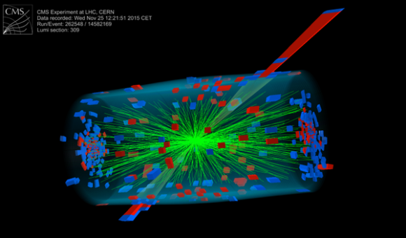 Dibujo20151125 first lead-lead collisions cms detector 5 tev lhc cern