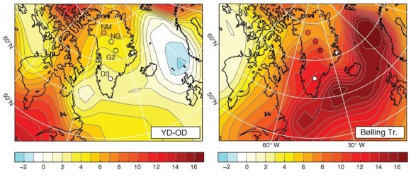 Dibujo20140904 Spatial patterns in Greenland temperature change - science