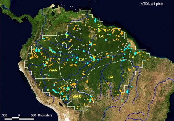 Dibujo20150905 map Amazonia location 1430 ATDN plots - science-mag