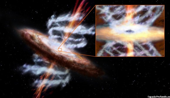 Dibujo20151020 Agujero-negro-con-dos-tipos-de-eyeccion-de-materia-observadas-por-el-telescopio-XMM-Newton