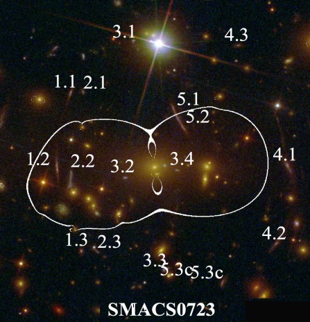 La lente gravitacional del cúmulo galáctico SMACS J0723.3-7327 observada por los telescopios Hubble y Webb